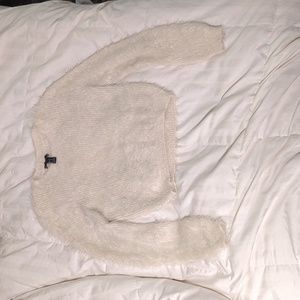 Forever 21 fluffy cream white sweater cozy hygge vibes